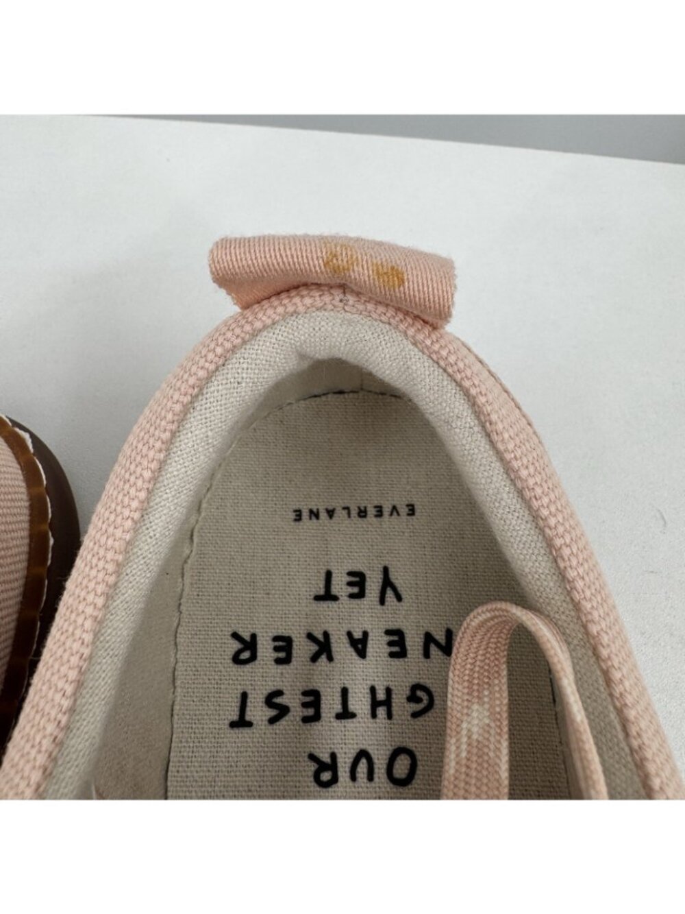 Everlane Tread Bare Sneaker size 13 Women's in Pink Canvas Classic Lace-up Shoes - Picture 3 of 10